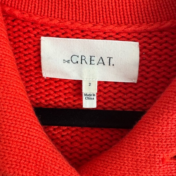 The Great Bass Knit Cardigan in Hot Red. Size 2 (Medium) - Picture 7 of 7